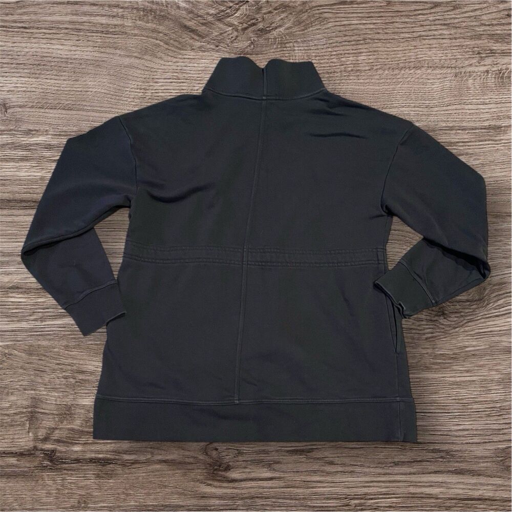Nike Dri-Fit Long Length Drawstring Waist Mock Black Sweatshirt Women’s Size L - Picture 2 of 5